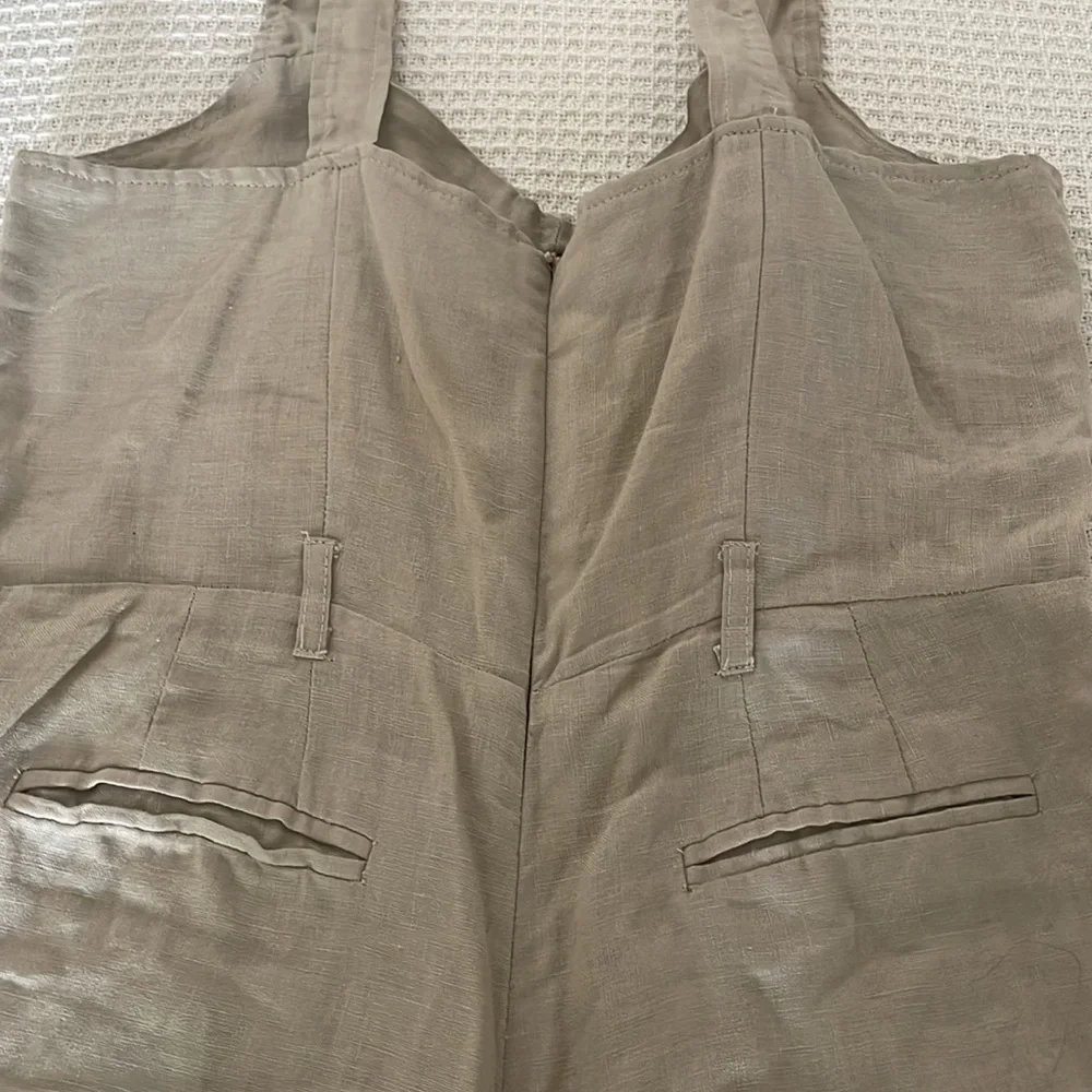 Beige Linen Romper - Picture 6 of 7